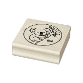 Koala on Branch Custom Name Stamp Rubberstempel (Stempel)