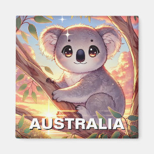 Koala op een boom Australië Reizen Magneet