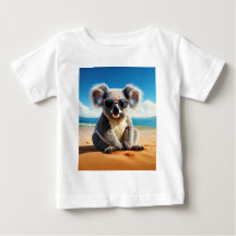 Koala op een zandstrand