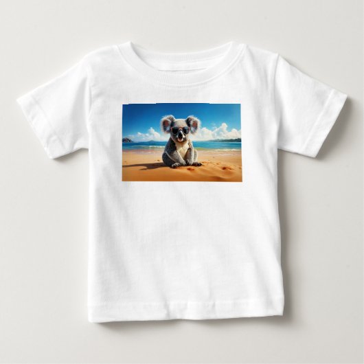 Koala op een zandstrand (Voorkant)