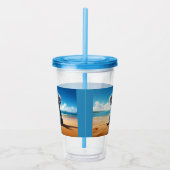 Koala op een zandstrand acryl drinkbeker (Rechts)
