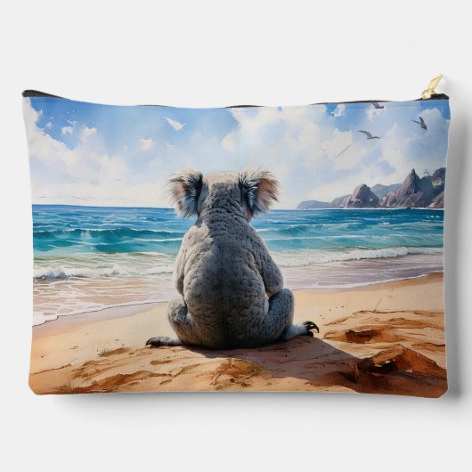 Koala op een zandstrand etui (Achterkant)