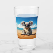 Koala op een zandstrand glas (Achterkant)