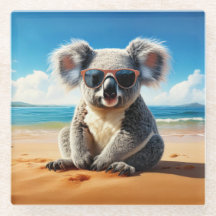 Koala op een zandstrand