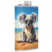 Koala op een zandstrand heupfles (Rechts)