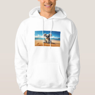 Koala op een zandstrand  hoodie