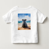 Koala op een zandstrand kinder shirts (Achterkant)