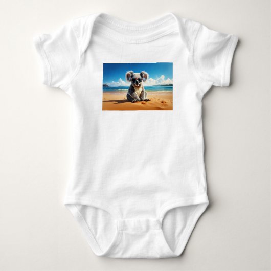 Koala op een zandstrand romper (Voorkant)
