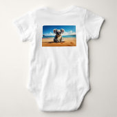 Koala op een zandstrand romper (Achterkant)