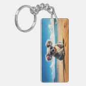 Koala op een zandstrand sleutelhanger (Voorkant Links)