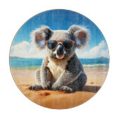 Koala op een zandstrand snijplank (Voorkant)