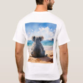 Koala op een zandstrand t-shirt (Achterkant)