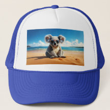 Koala op een zandstrand
