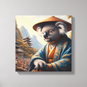 Koala Oud Japan Canvas Afdruk