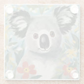 Koala Painting Glazen Onderzetter (Achterkant)