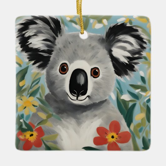 Koala Painting Keramisch Ornament (Voorkant)