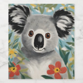 Koala Painting Wijn Etiket (Enkel label)