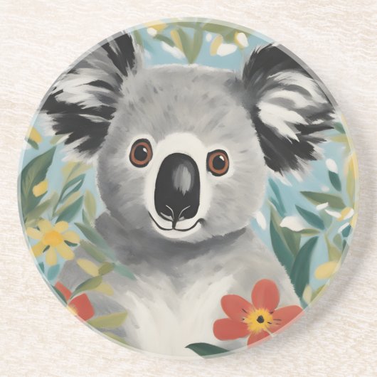 Koala Painting Zandsteen Onderzetter (Voorkant)