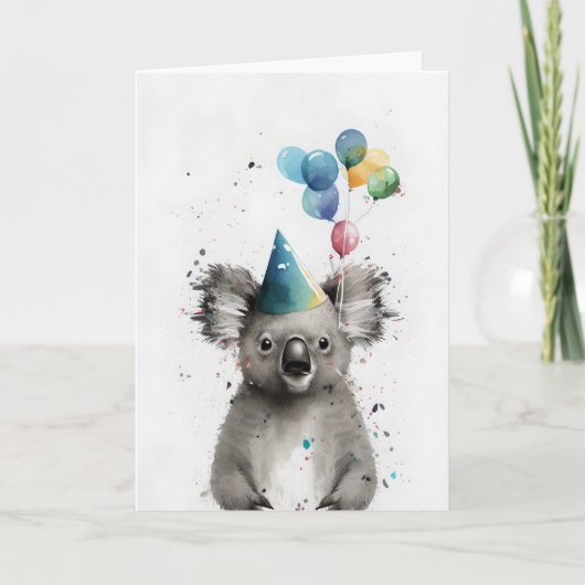 Koala Party Wenskaart Kaart (Voorkant)