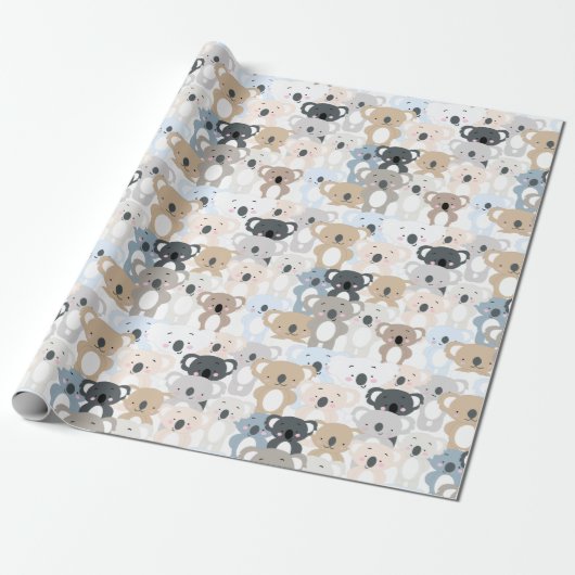 Koala Pattern-pakpapier Cadeaupapier (Uitgerold)