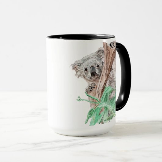 Koala Peek-A-Boo over een Mok (Voorkant rechts)