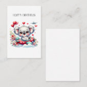 Koala Piloot Verjaardag Visitekaartje (Voorkant / Achterkant)