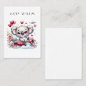 Koala Piloot Verjaardag Visitekaartje (Voorkant / Achterkant)