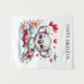 Koala Piloot Verjaardag Wandkleed (Voorkant (horizontaal))