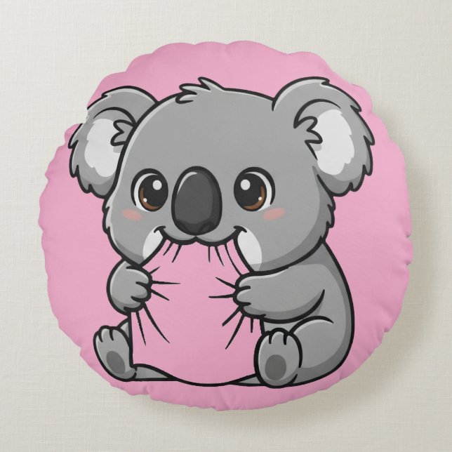 Koala pilow design rond kussen (Voorkant)