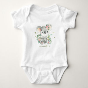 Koala Pink Floral Greeneral 1e verjaardag Romper