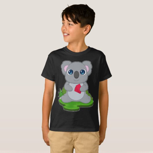 Koala Poker kaarten T-shirt (Voorkant volledig)
