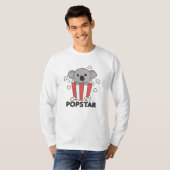 Koala Popcorn tijd Funny Animals in voedsel T-shirt (Voorkant volledig)
