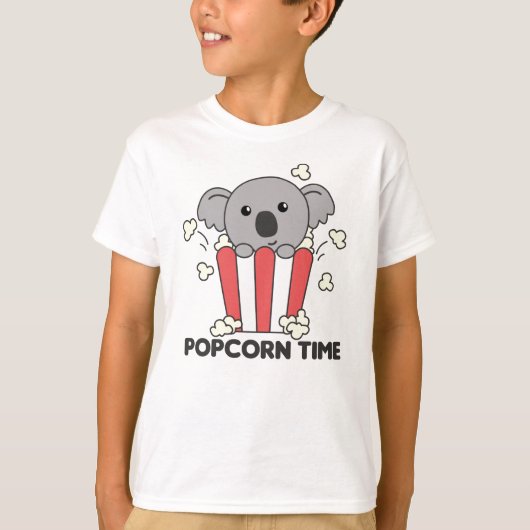 Koala Popcorn Time Sweet Animals Popcorn Bag T-shirt (Voorkant)