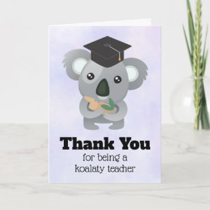 Koala Pun Teacher Appreciation Bedankkaart