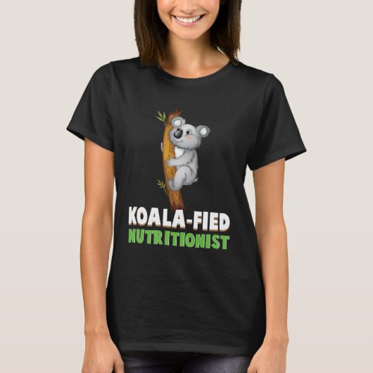 Koala qualified Nutritionist Food Expert Animal T-shirt (Voorkant)