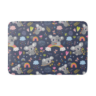 Koala Rainbow Love Pattern Badmat
