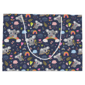 Koala Rainbow Love Pattern Groot Cadeauzakje (Achterkant)