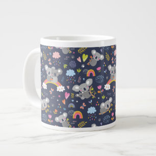 Koala Rainbow Love Pattern Grote Koffiekop