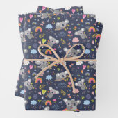 Koala Rainbow Love Pattern Inpakpapier Vel (In situ)