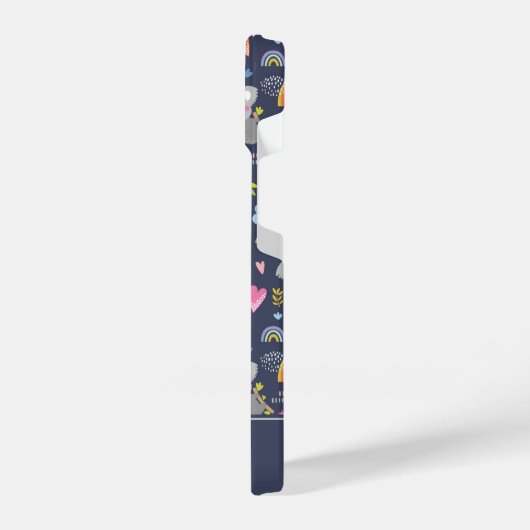 Koala Rainbow Love Pattern iPhone Hoesje (Linkerkant)