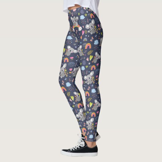 Koala Rainbow Love Pattern Leggings (Links)