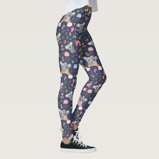 Koala Rainbow Love Pattern Leggings (Rechts)