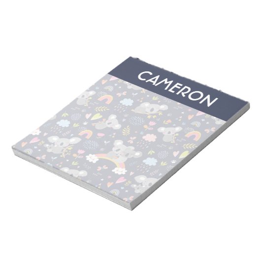 Koala Rainbow Love Pattern Notitieblok (Linkerzijde)