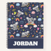 Koala Rainbow Love Pattern Notitieboek (Voorkant)