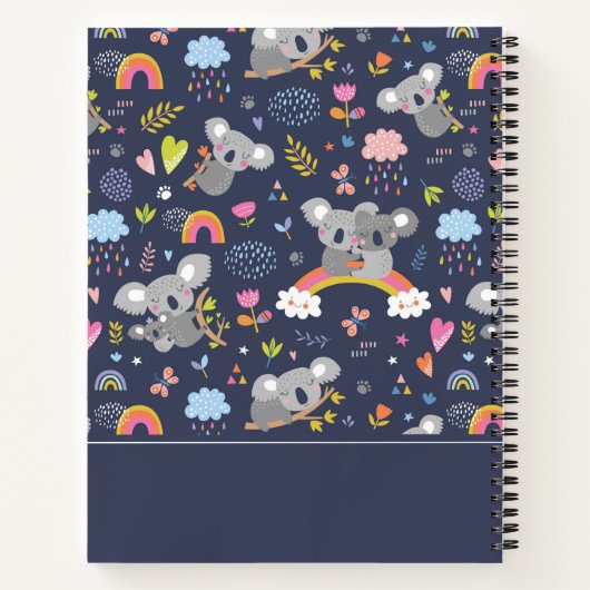Koala Rainbow Love Pattern Notitieboek (Achterkant)