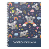 Koala Rainbow Love Pattern Notitieboek (Voorkant)
