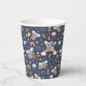 Koala Rainbow Love Pattern Papieren Bekers (Links)