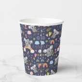 Koala Rainbow Love Pattern Papieren Bekers (Rechts)