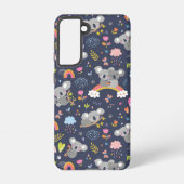 Koala Rainbow Love Pattern Samsung Galaxy Hoesje (Achterkant)