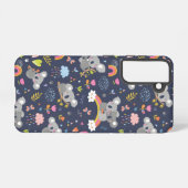 Koala Rainbow Love Pattern Samsung Galaxy Hoesje (Achterkant horizontaal)